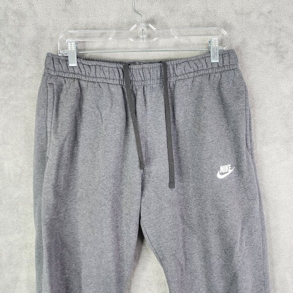 Nike Mens Grey Jogger Sweatpants Drawstring Elastic Waist Polyester Cotton L - Picture 4 of 13